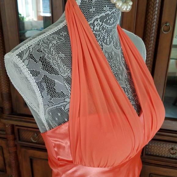 EUC CACHE CoralHalterDress🌹 - Picture 2 of 7